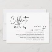 Feiern Sie mit uns, Post Wedding Elopement Party Einladung (Vorderseite)