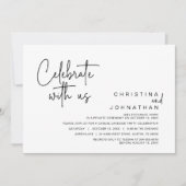 Feiern Sie mit uns, Post Wedding Elopement Party Einladung (Vorderseite)