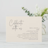 Feiern Sie mit uns, Post Wedding Elopement Party Einladung (Stehend Vorderseite)