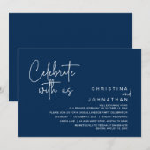 Feiern Sie mit uns, Post Wedding Elopement Party i Einladung (Vorne/Hinten)