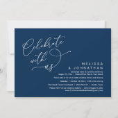 Feiern Sie mit uns, romantisches Hochzeitsessen Einladung (Vorderseite)