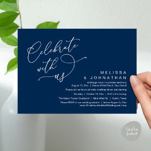 Feiern Sie mit uns, romantisches Hochzeitsessen Einladung