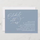 Feiern Sie mit uns, romantisches Hochzeitsessen Einladung (Vorderseite)