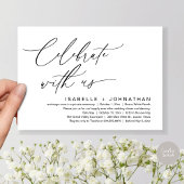 Feiern Sie mit uns, Romantisches Hochzeitsessen Pa Einladung