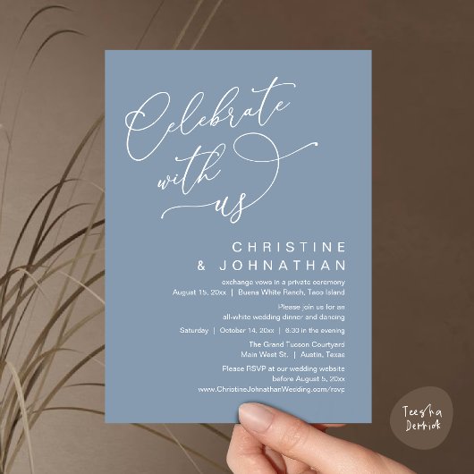 Feiern Sie mit uns, Romantisches Hochzeitstanz Einladung
