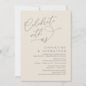 Feiern Sie mit uns, Romantisches Hochzeitstanz Einladung (Vorderseite)