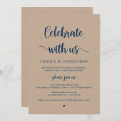 Feiern Sie mit uns, Rustic Kraft Elopement Party Einladung (Vorne/Hinten)