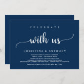 Feiern Sie mit uns, Rustic Wedding Elopement Invit Einladung (Vorne/Hinten)