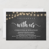 Feiern Sie mit uns, Rustic Wedding Elopement Invit Einladung (Vorderseite)