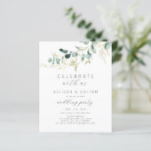 Feiern Sie mit uns! Rustikale Eukalyptus-Grüne Boh (Stehend Vorderseite)