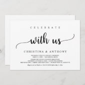 Feiern Sie mit uns, rustikale Hochzeitsfeier Einladung (Vorne/Hinten)