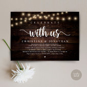 Feiern Sie mit uns, rustikale Hochzeitsfeier Einladung