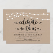 Feiern Sie mit uns, rustikale Probe Abendessen Einladung (Vorne/Hinten)