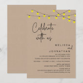 Feiern Sie mit uns, rustikales Hochzeitsessen Part Einladung (Vorne/Hinten)
