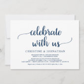 Feiern Sie mit uns, Rustikales Hochzeitsfeier-Part Einladung (Vorderseite)