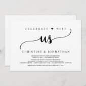 Feiern Sie mit uns, Rustikales Hochzeitsfeier-Part Einladung (Vorne/Hinten)