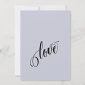 Feiern Sie mit uns! Simple Dusty Blue Einladung (Rückseite)