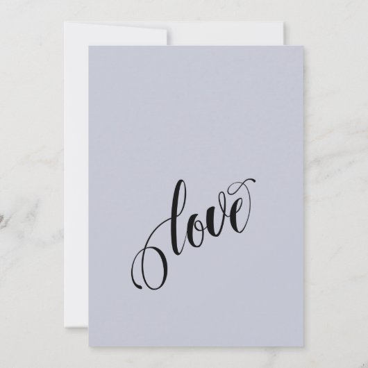 Feiern Sie mit uns! Simple Dusty Blue Einladung (Rückseite)