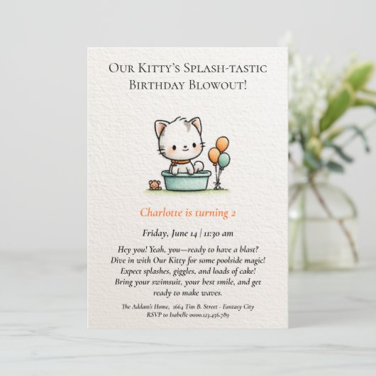 Feiern Sie mit unserem c Einladung (Stehend Vorderseite)