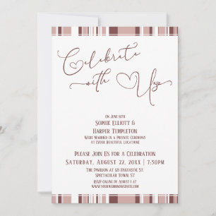 Feiern Sie mit unserem Cinnamon & Dusty Rose Empfa Einladung