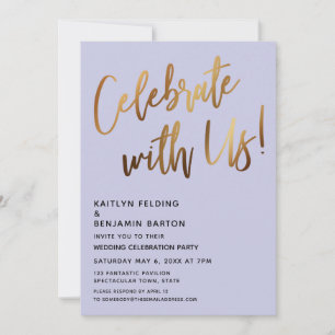 Feiern Sie mit unserem einfachen Gold Handwriting  Einladung