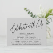 Feiern Sie mit unserem eleganten Handwriting Light Einladung (Stehend Vorderseite)