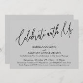 Feiern Sie mit unserem eleganten Handwriting Light Einladung (Vorne/Hinten)