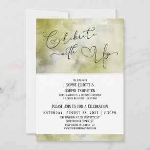 Feiern Sie mit unserem erdfarbenen Watercolor-Empf Einladung