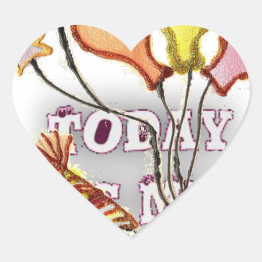 Feiern Sie mit unserem guten Geburtstagsgruß Herz-Aufkleber (Vorderseite)