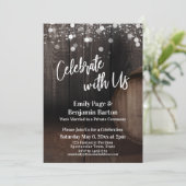 Feiern Sie mit unserem Waldwein-Barrel und Licht Einladung (Stehend Vorderseite)