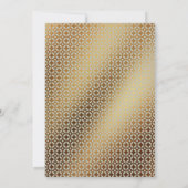 Feiern Sie mit unserer Gold Hochzeitsfeier Einladung (Rückseite)