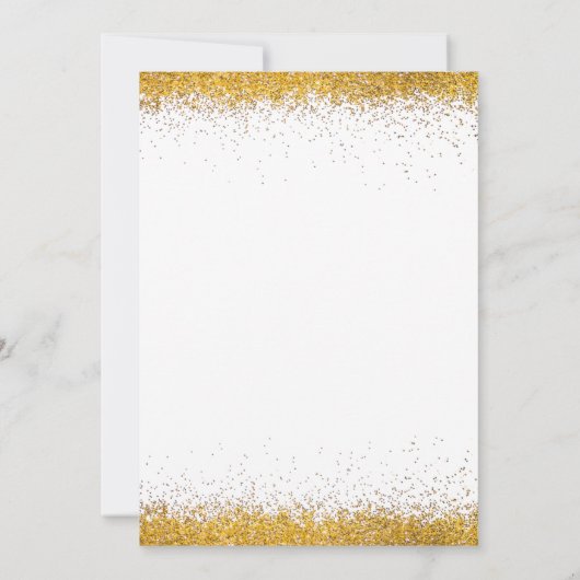 Feiern Sie mit unserer goldenen Silvesterhochzeit Einladung (Rückseite)