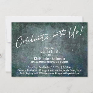 Feiern Sie mit unserer Handschrift Blue Gray Grung Einladung