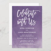 Feiern Sie mit Us Brush Typografy Ombre Einladung (Vorne/Hinten)