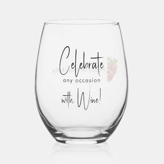 Feiern Sie mit Wein aus nicht rostendem Weinglas Ohne Stiel (Vorderseite)