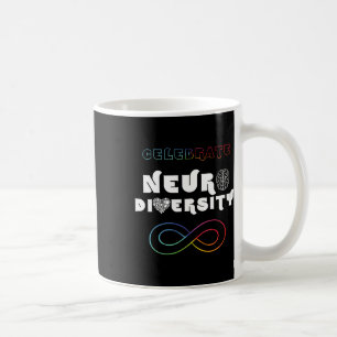 Feiern Sie Neurodiversitäts-Regenbogen-Unendlichke Kaffeetasse
