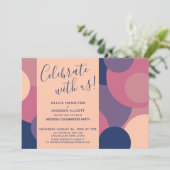 Feiern Sie nur mit dem Empfang der farbenfrohen Kr Einladung (Stehend Vorderseite)