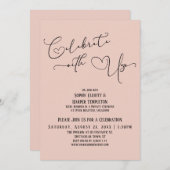 Feiern Sie nur mit dem Hübschen Blush-Empfang von Einladung (Vorne/Hinten)
