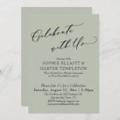 Feiern Sie nur mit dem Hübschen Empfang "Green Sag Einladung (Vorne/Hinten)