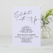 Feiern Sie nur mit dem Hübschen Lavendel-Empfang v Einladung (Stehend Vorderseite)