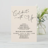 Feiern Sie nur mit Hübschem Cream-Empfang von uns Einladung (Stehend Vorderseite)