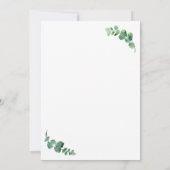 Feiern Sie nur mit unserem einfachen Eukalyptus-Em Einladung (Rückseite)