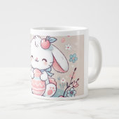 Feiern Sie Ostern mit der süßesten Touch! 🐰 🍒 Jumbo-Tasse (Vorderseite Rechts)