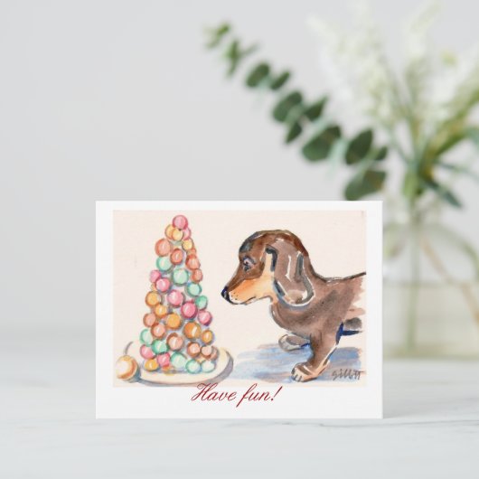 Feiern Sie! Postkarte (Stehend Vorderseite)