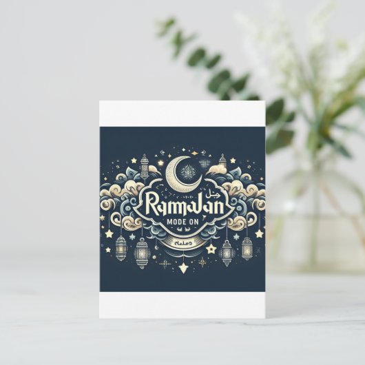 Feiern Sie Ramadan mit Ramadan ModeOn Postkarte (Stehend Vorderseite)