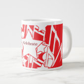 Feiern Sie Rote Dekoration Jumbo-Tasse (Vorderseite Rechts)