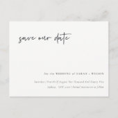 Feiern Sie Save the Date mit US-Kalligrafie Postkarte (Vorderseite)