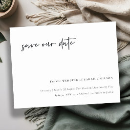 Feiern Sie Save the Date mit US-Kalligrafie Postkarte