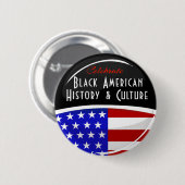 Feiern Sie schwarze amerikanische Button (Vorne & Hinten)