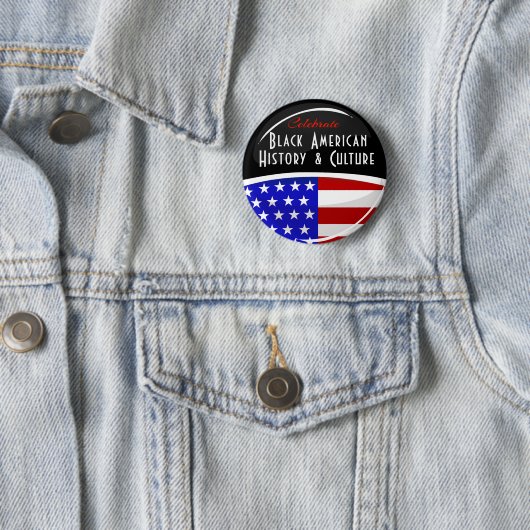 Feiern Sie schwarze amerikanische Button (Beispiel)